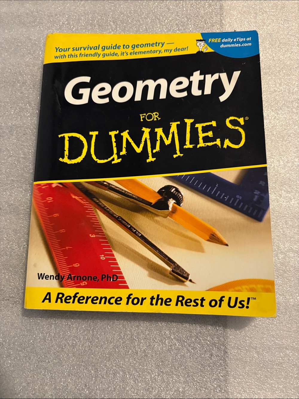 Geometry For Dummies by Wendy Arnone, PhD - Yellow/Black Cover